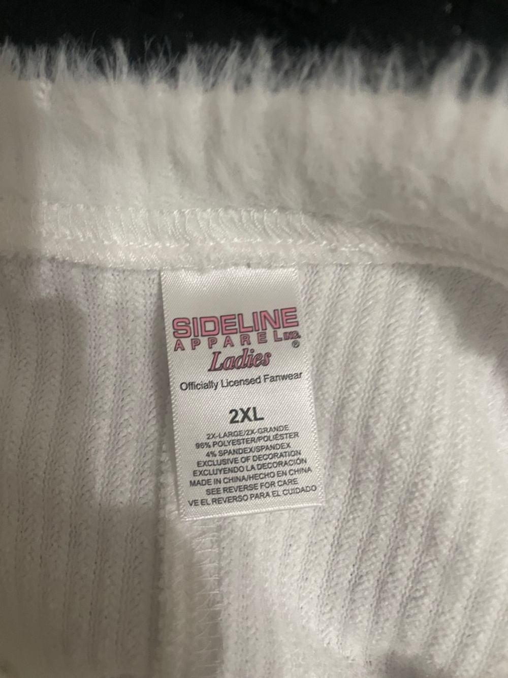 Ohio State Women's White Fuzzy Crewneck Sweater with Embroidered Logo - Picture 5 of 5